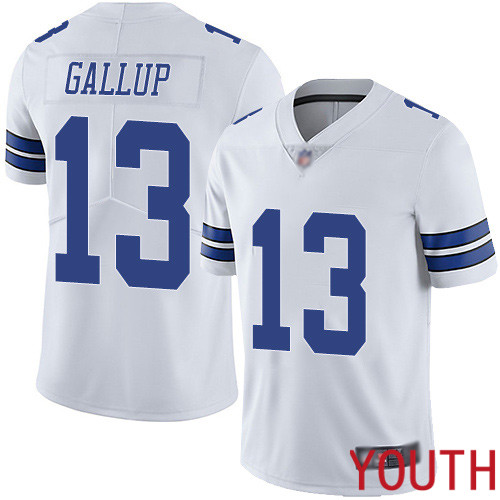 Youth Dallas Cowboys Limited White Michael Gallup Road #13 Vapor Untouchable NFL Jersey